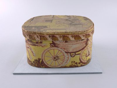 Bandbox and Lid, 1830-35 by Unknown